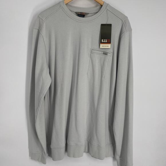 511 Tactical Sweatshirt Men’s Large Engage Fleece Crew Cinder Outdoor Active - Picture 1 of 10